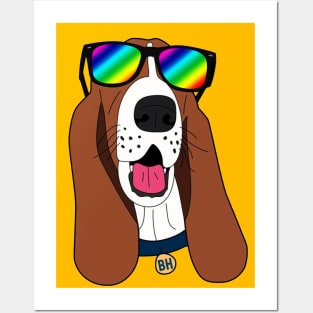 THE COOLEST STYLISH BASSET HOUND Posters and Art